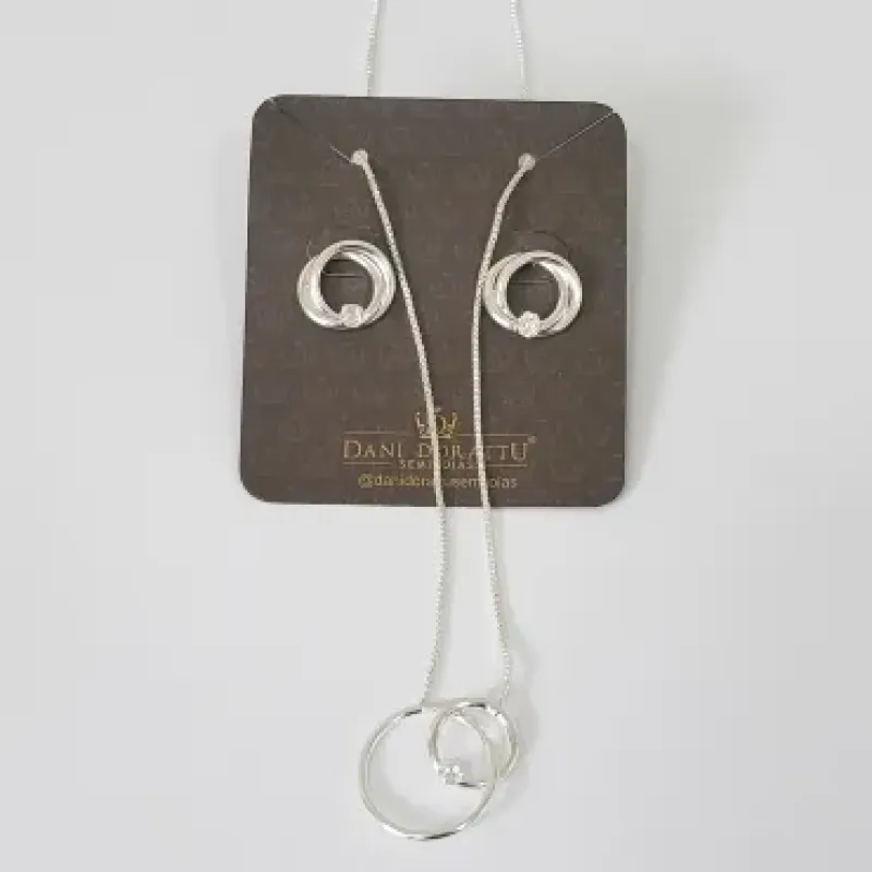 CONJUNTO ELOS ENTRELAÇADOS COM ZIRCÔNIA