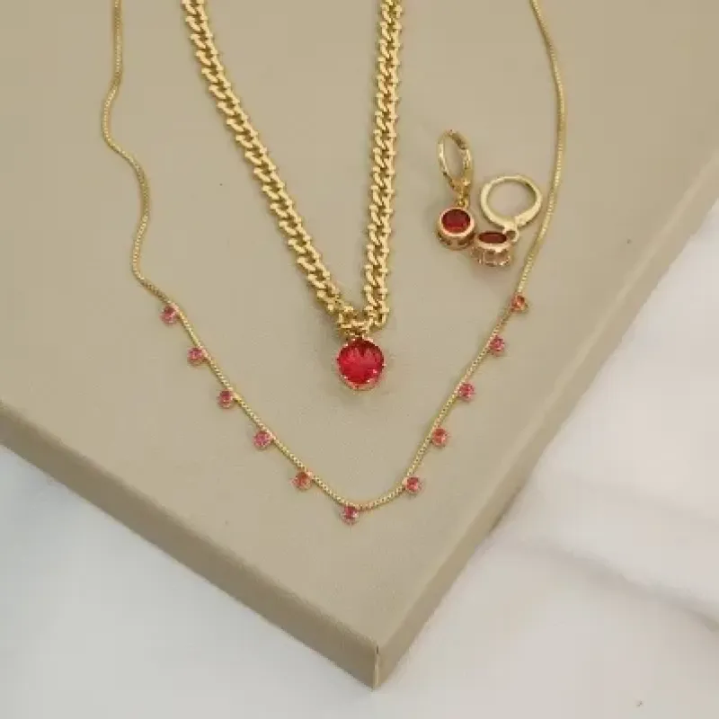 CONJUNTO ZIRCONIA E CORRENTARIA