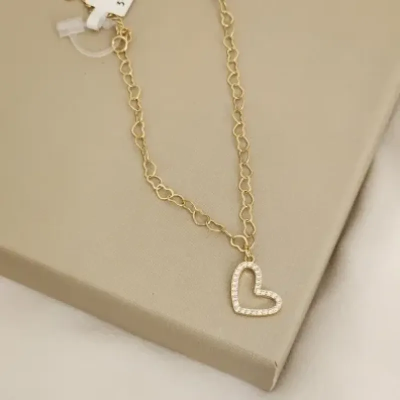PULSEIRA CORAÇÃO VAZADO COM ZIRCONIA