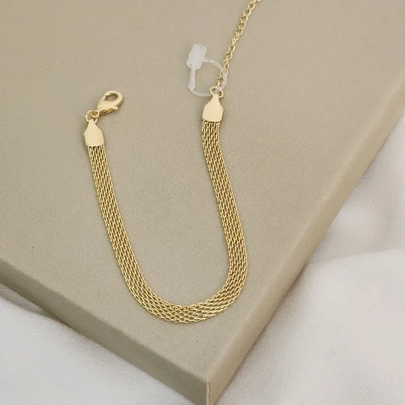 Pulseira Corrente Trabalhada banhada Ouro 18k