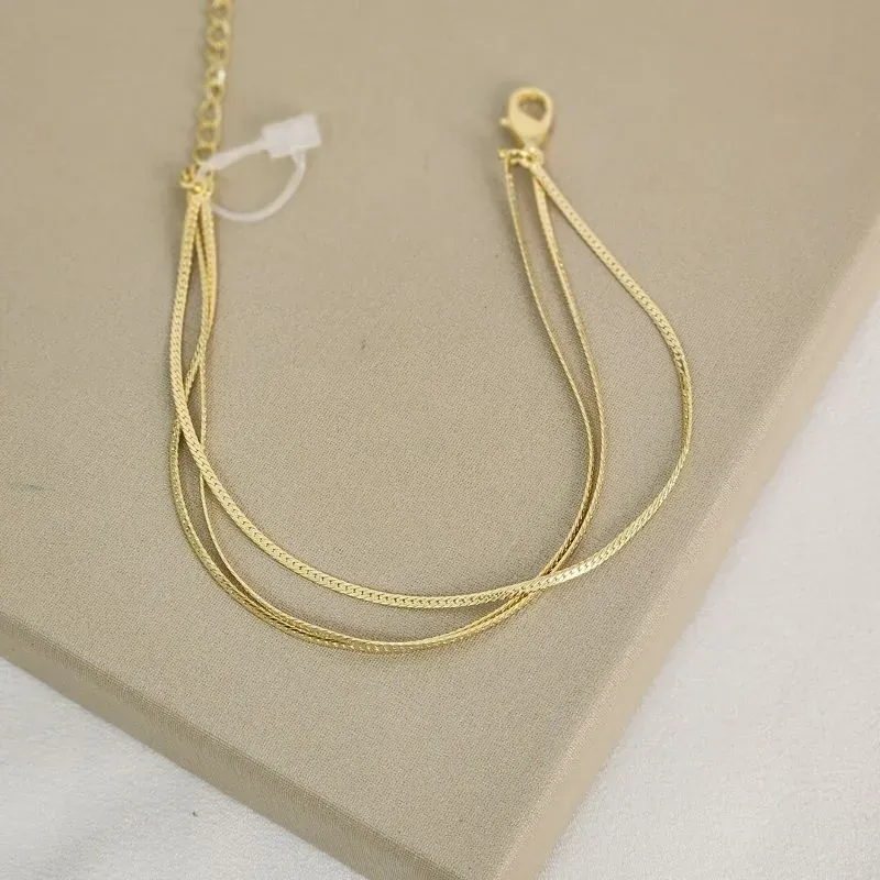 Pulseira Delicada com Tres Correntes