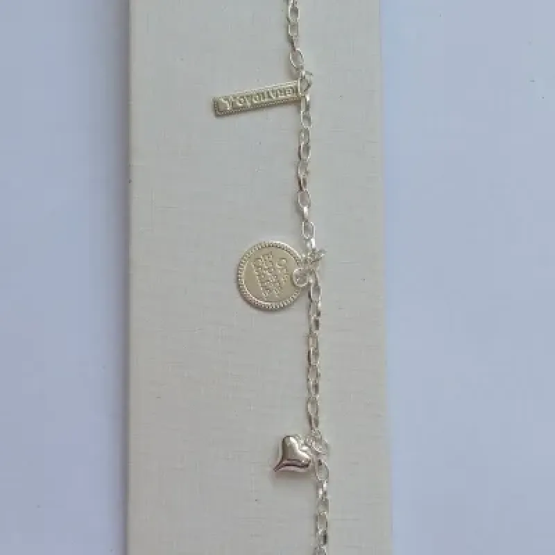 PULSEIRA ELO PINGENTE CORAÇÃO I GRATIDÃO I ORAÇÃO