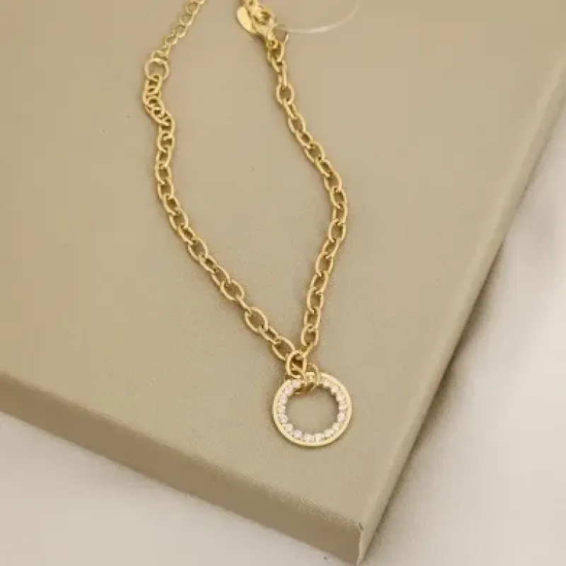 PULSEIRA REDONDA CRAVEJADO COM ZIRCÔNIA