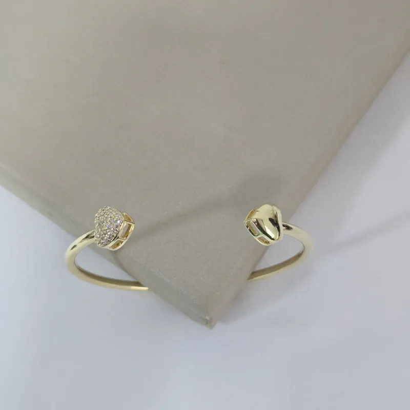 Bracelete Delicado Coração Zircônia