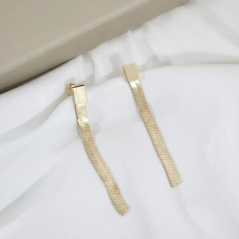 Brinco Metal Corrente Maleável banhado Ouro 18k