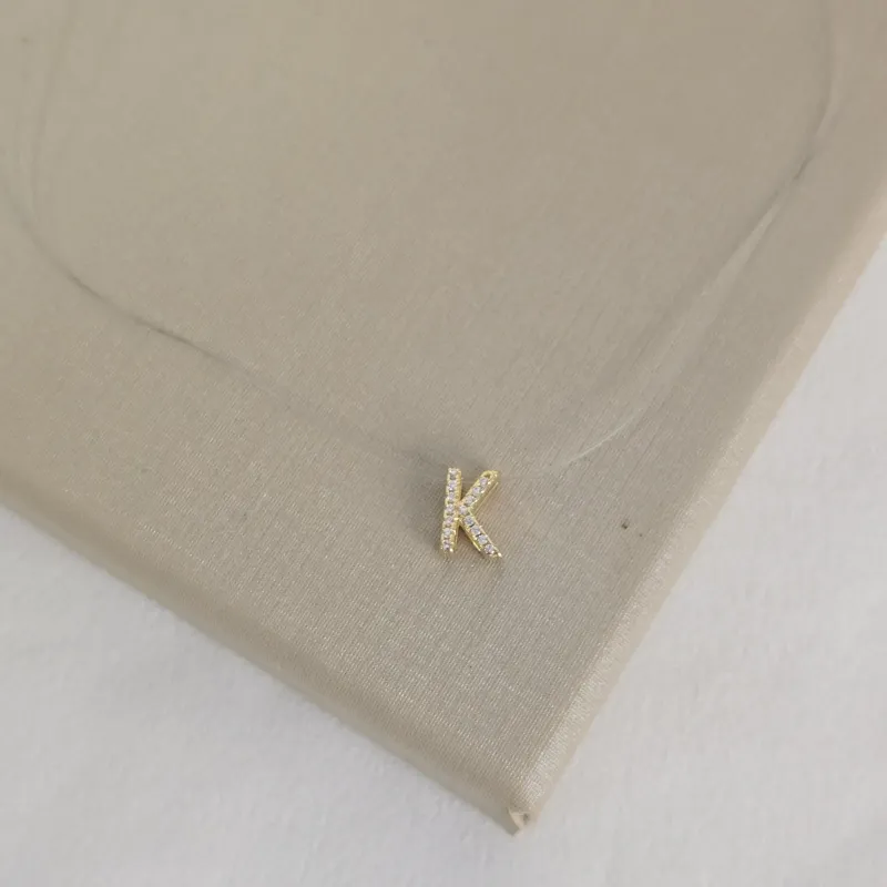 Colar Inicial Zircônia | Fio Nylon