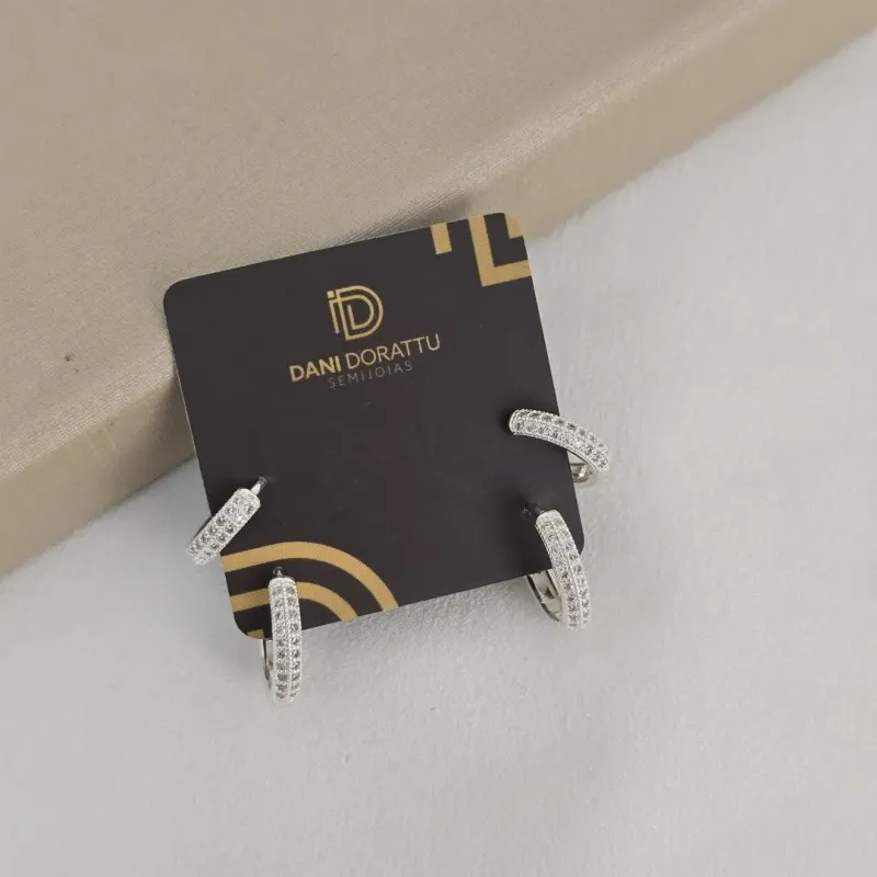 Argola Dupla Zirconia