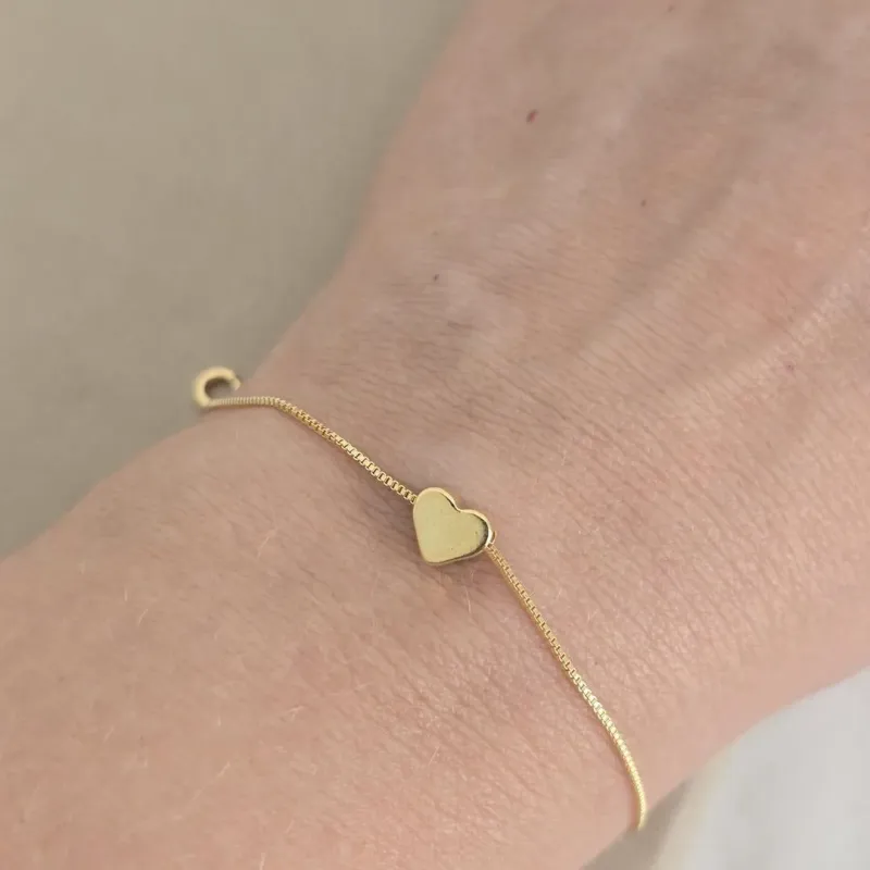 Pulseira Coração Metal