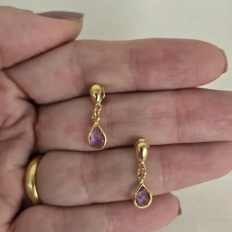 Argola Simples Com Pedra
