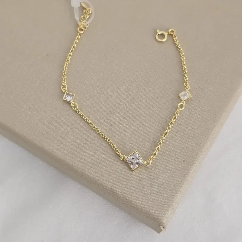 Pulseira Pingente Zircônia