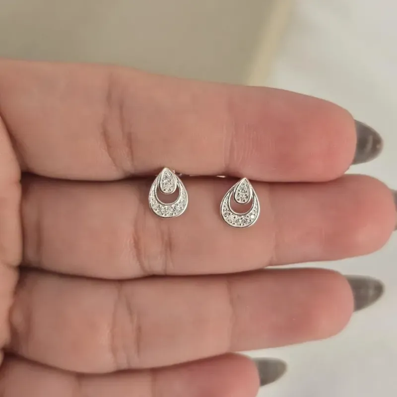 Brinco Delicado Gota Zircônia