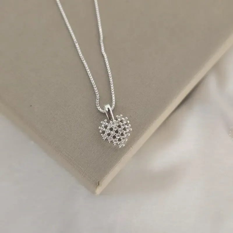 Conjunto Delicado Coração Zircônia