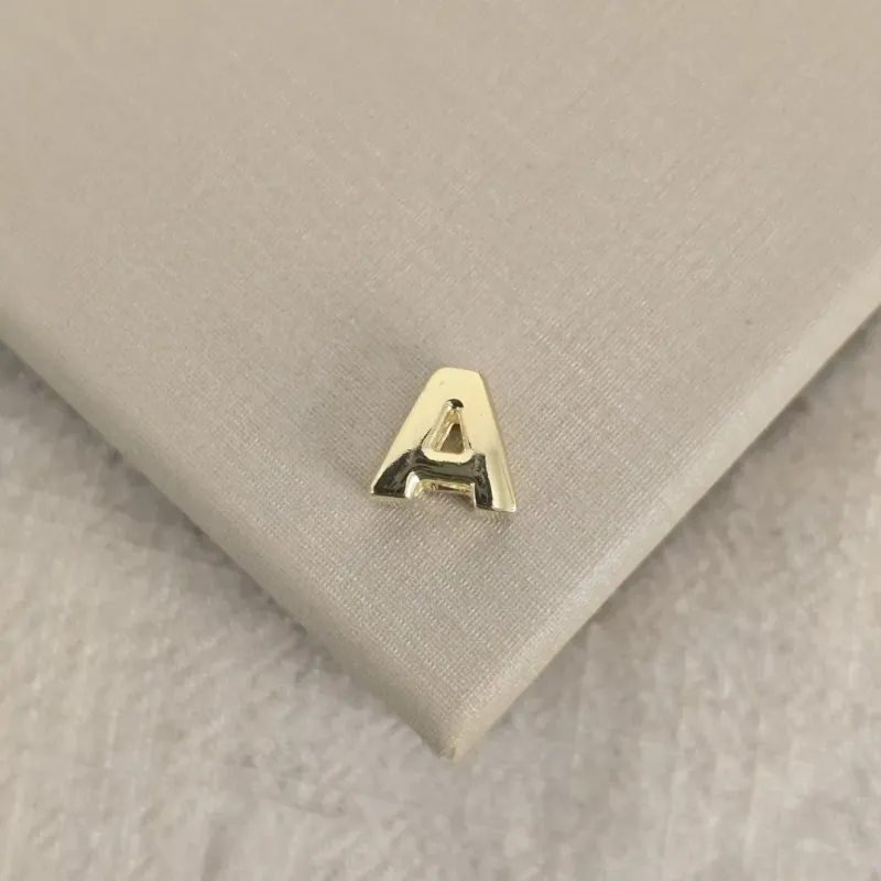 Pingente Letra A banhada ouro 18k