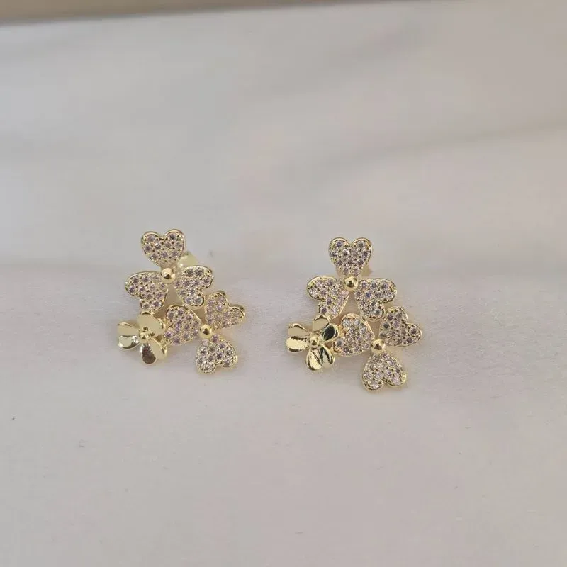 Brinco Flor Zircônia