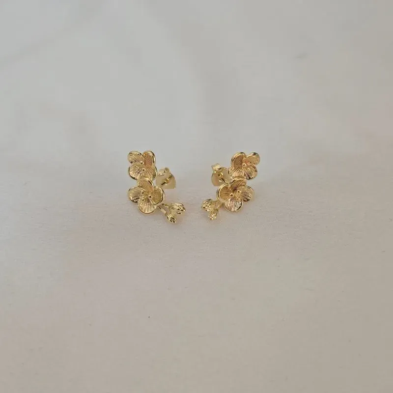 Brinco Flor Zircônia