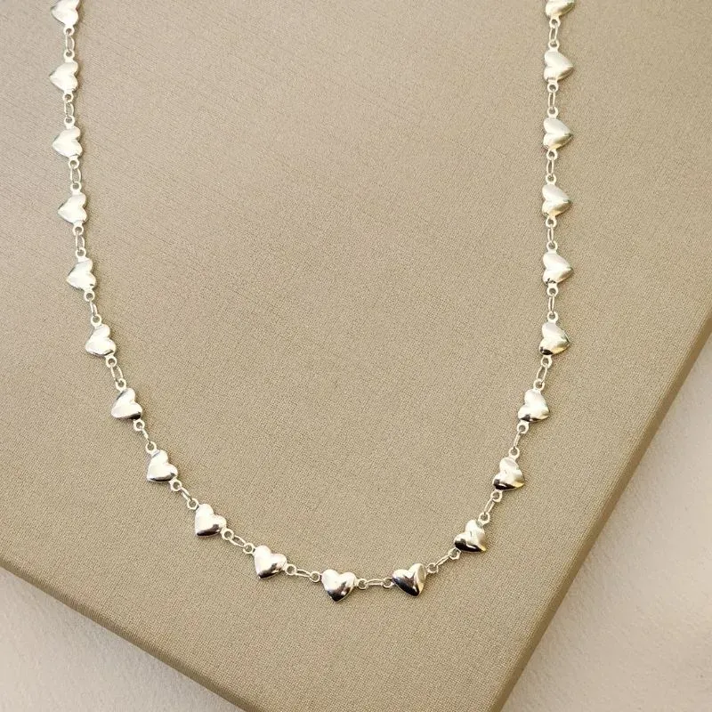 Colar Choker Delicado Corações