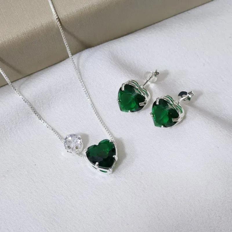 Conjunto Coração Zircônia