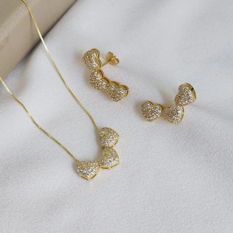 Conjunto Coração Zircônia
