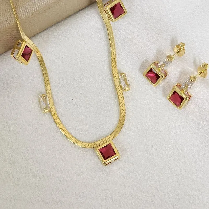 Conjunto Pedra Corrente Fita