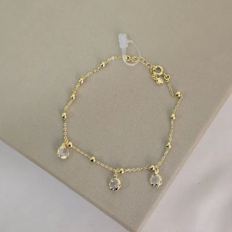 Pulseira Bolinha Zircônia