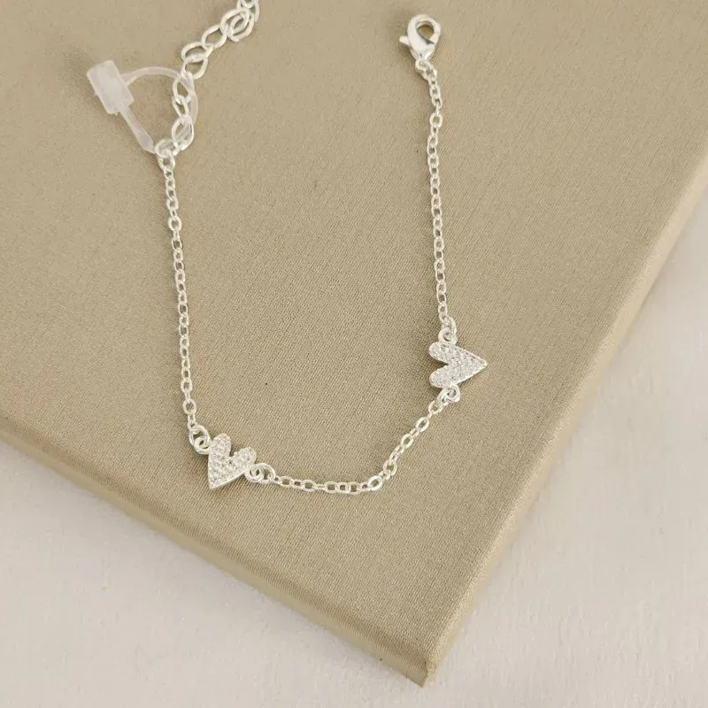 Pulseira Coração Zircônia