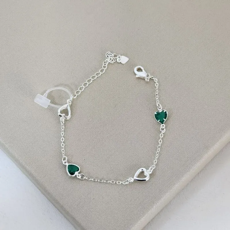 Pulseira Delicada Coração Zircônia
