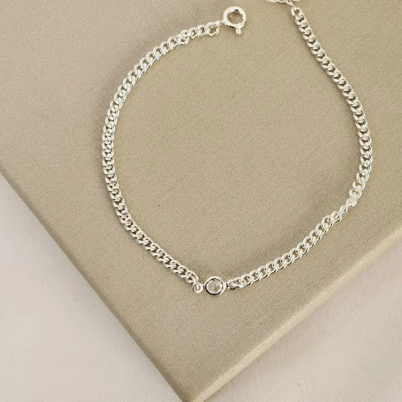 Pulseira Delicada Ponto de Zircônia