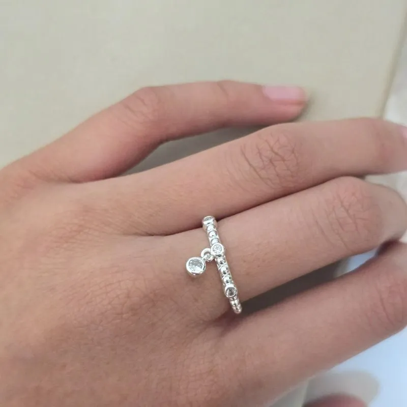 Anel Esfera Zirconia