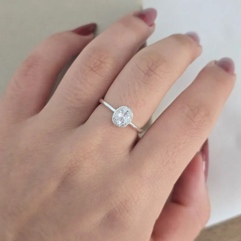 Anel Linha Fina Zirconia