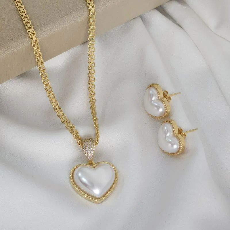 Conjunto Coração Perola