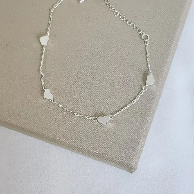 Pulseira Corações Lisos