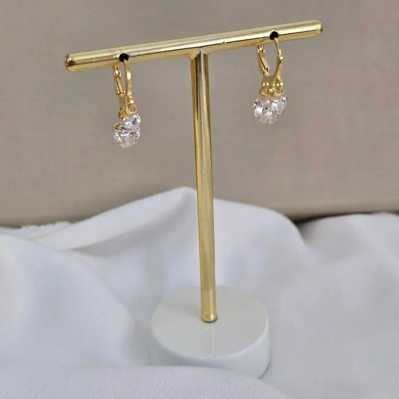 Argola Coração Zircônia