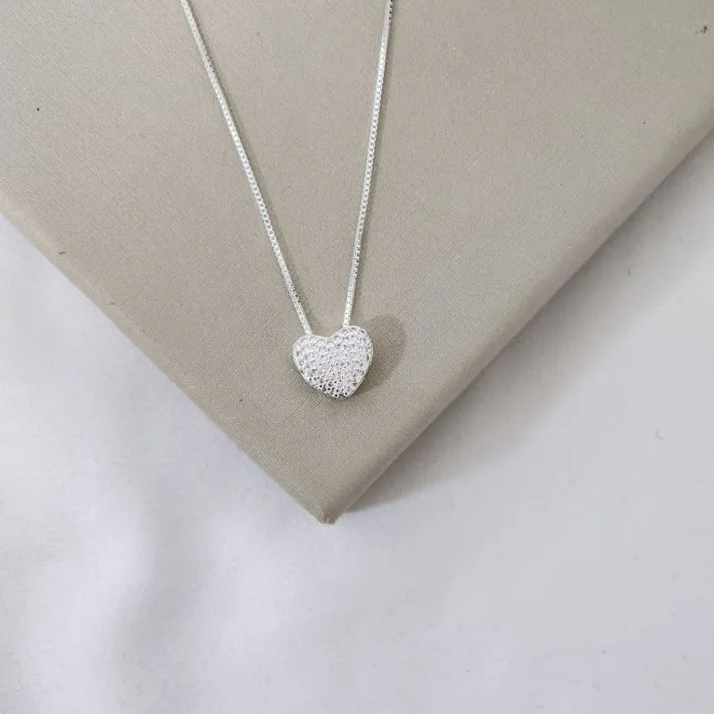 Colar Delicado Coração Zircônia