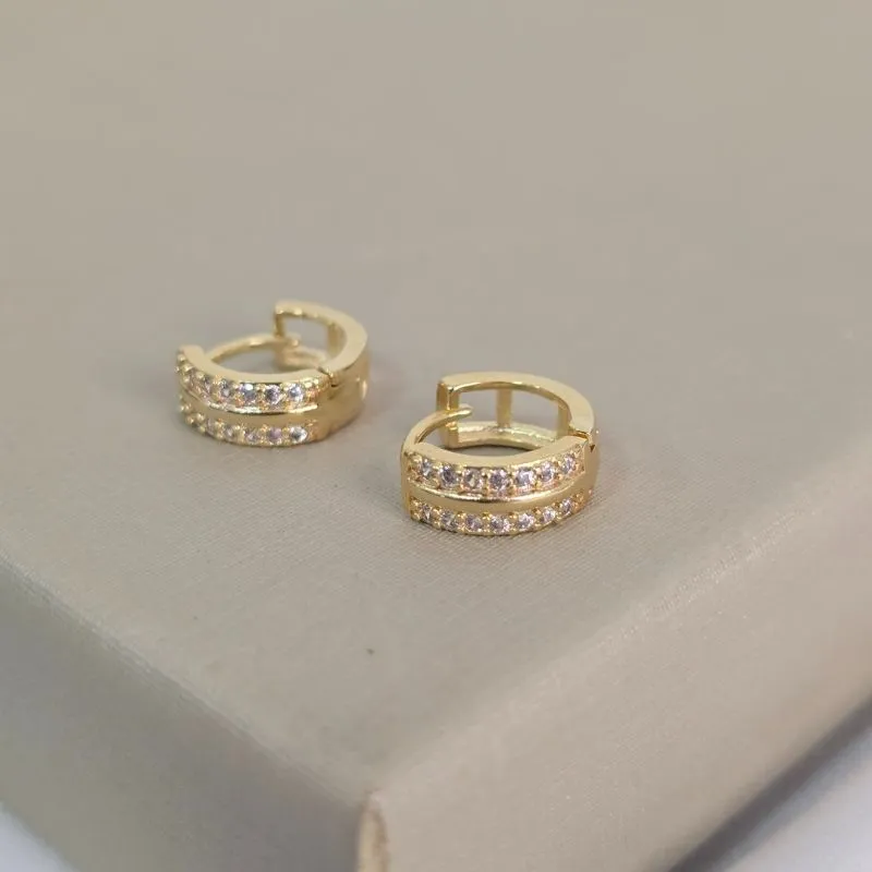 Argola Delicada Zircônia Pequena