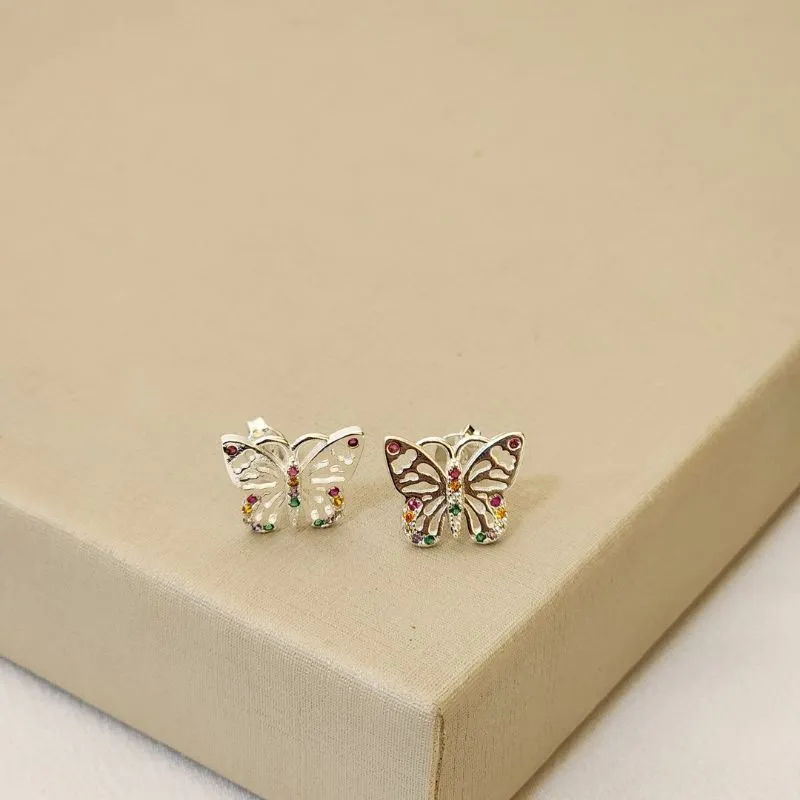 Brinco Delicado Borboleta Zircônia