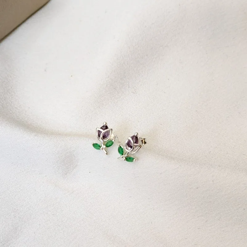 Brinco Delicado Flor Zircônia