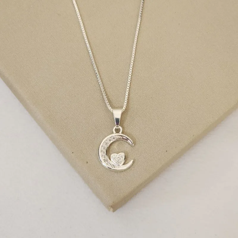 Colar Delicado Lua Zircônia