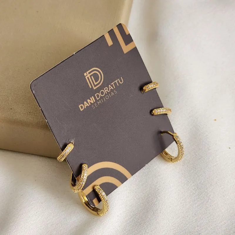 Mix Argola Delicada Zircônia