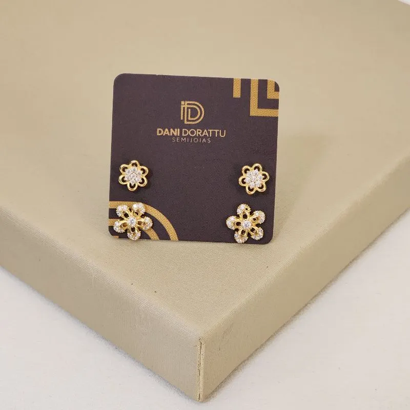 Mix Brinco Flor Zircônia