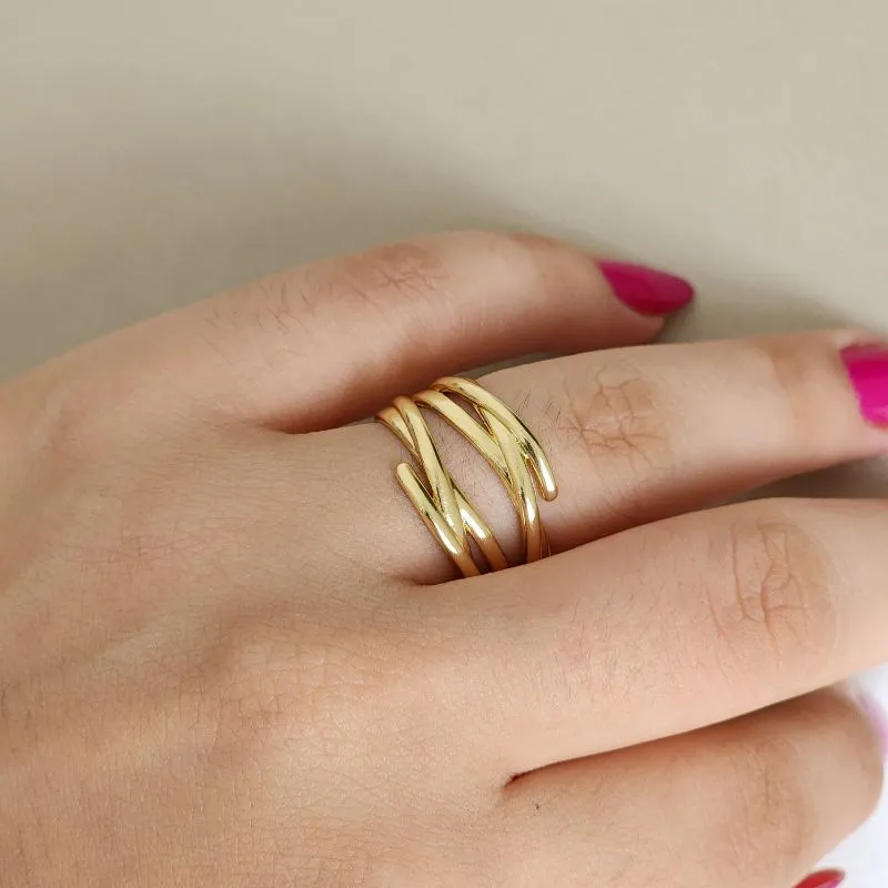 Anel Duplo Maxi Flutuante