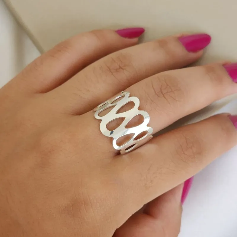 Anel Gotas Vazadas Maxi Flutuante