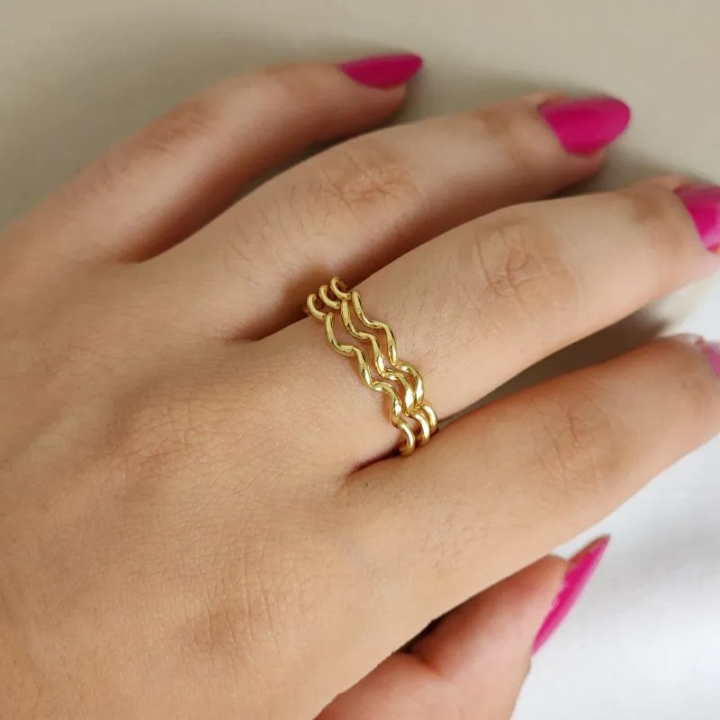 Anel Triplo Flutuante Maxi Aspiral