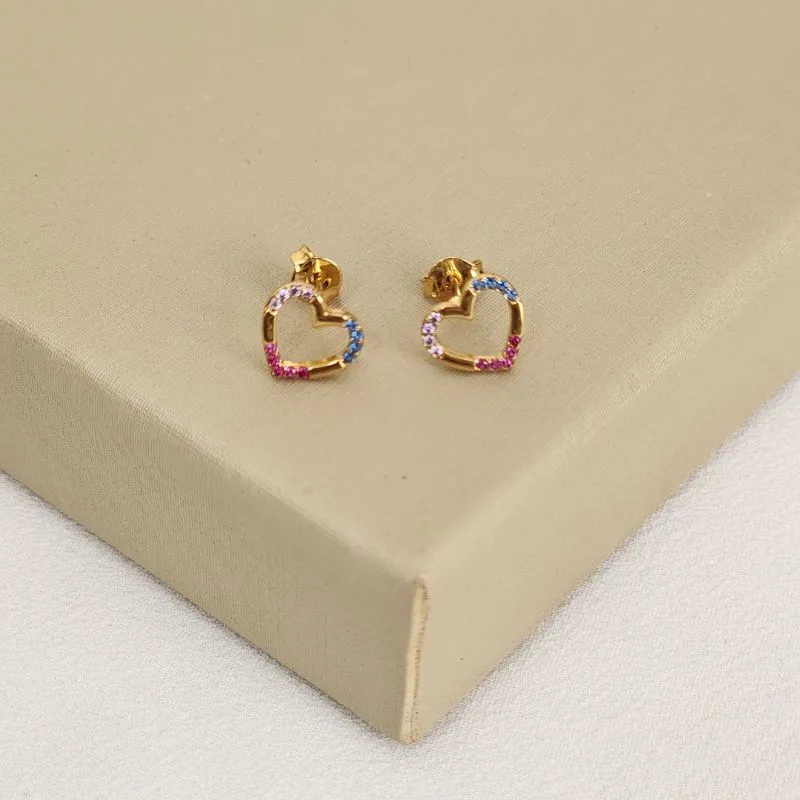 Brinco Coração Zircônia