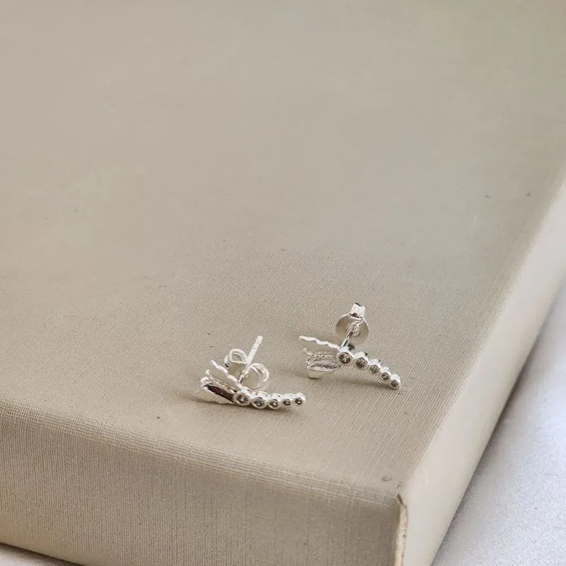 Brinco Delicado Borboleta Zircônia