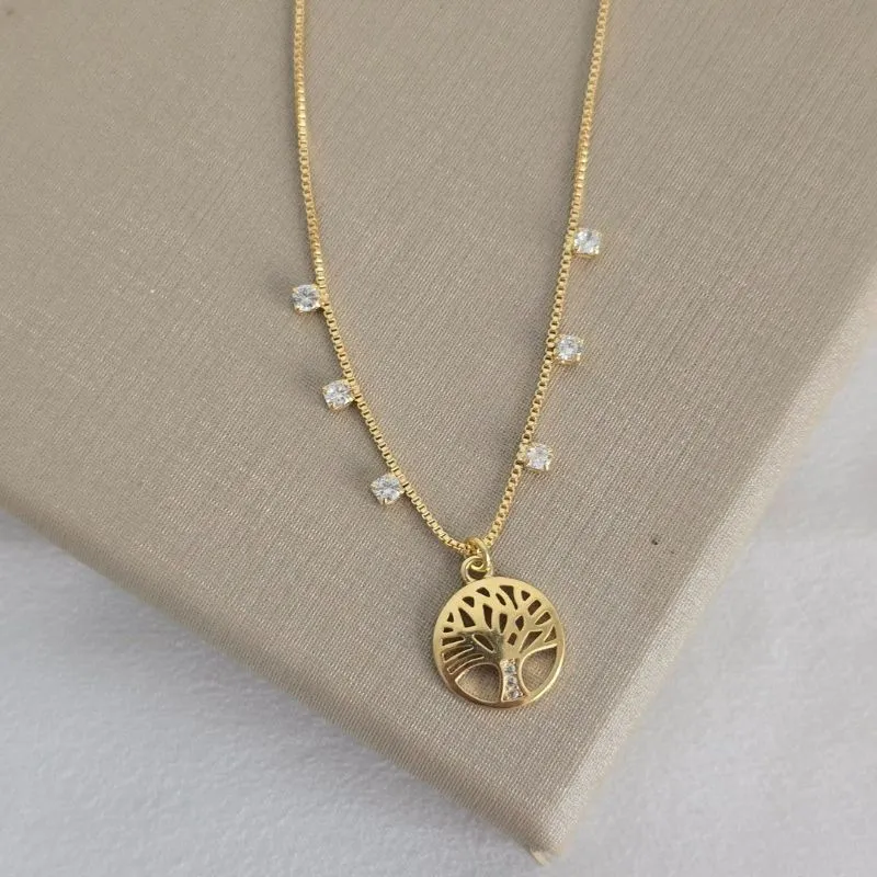 Colar Árvore da Vida Delicado Zircônia