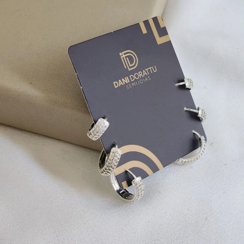 Mix Argola Delicada Zircônia