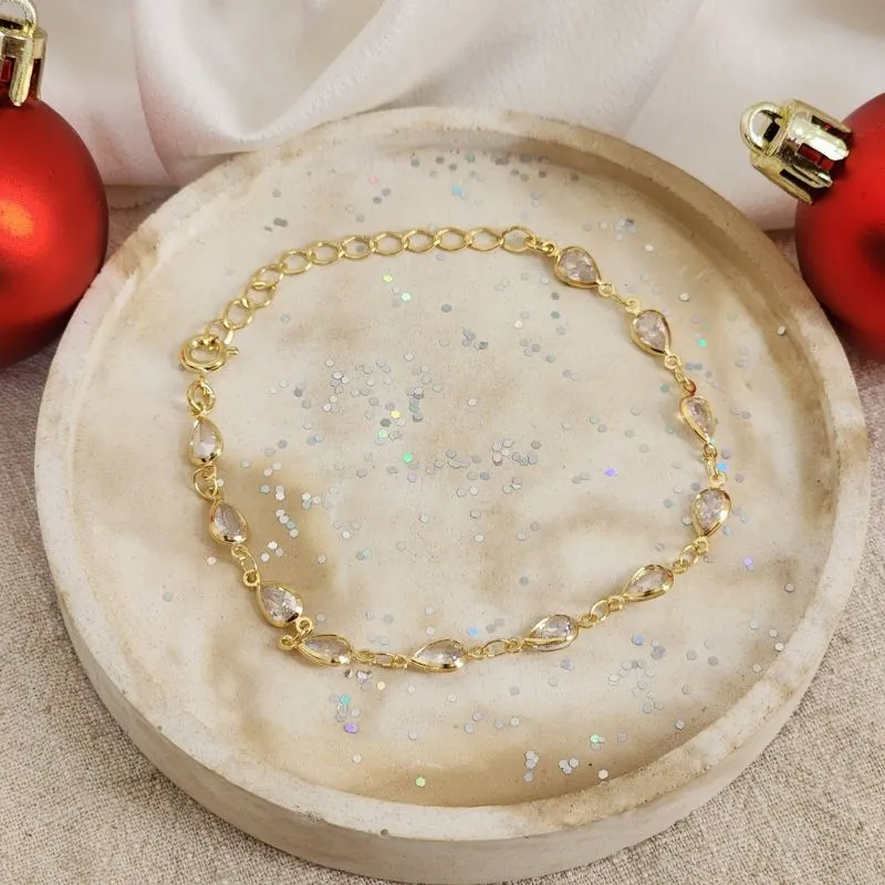 Pulseira Delicada Gota Zircônia