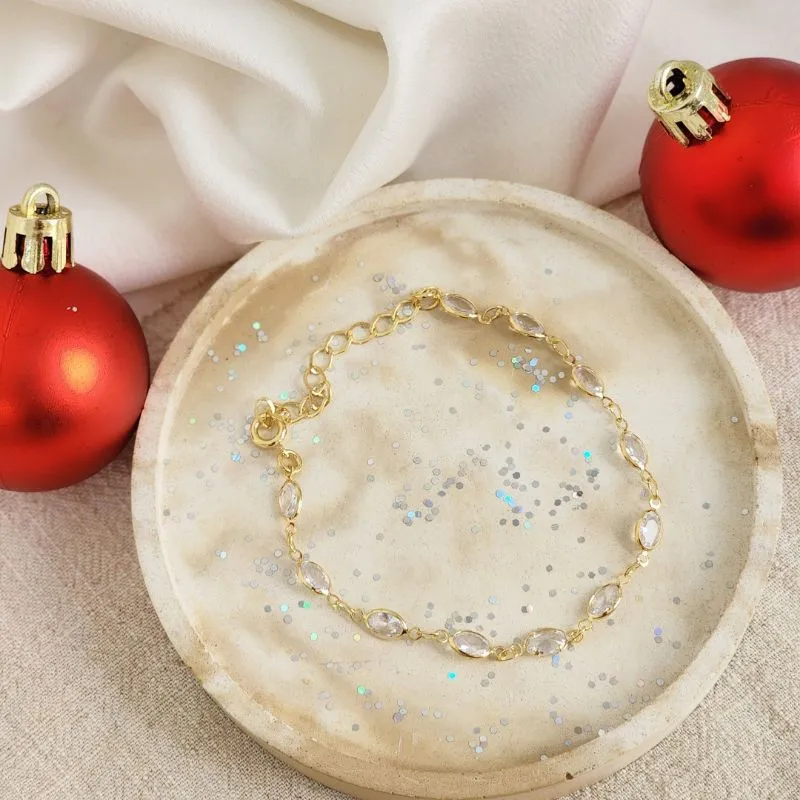 Pulseira Delicada Gota Zircônia