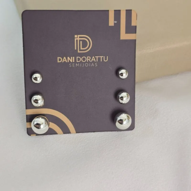 Trio de Brincos Lisos