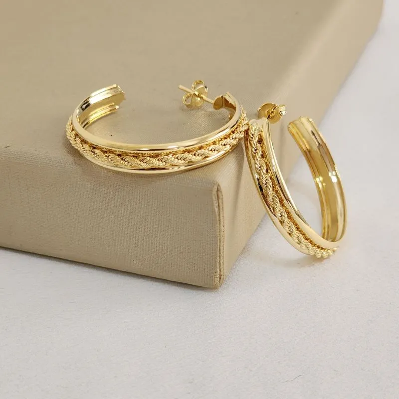 Argola Elegante Zircônia